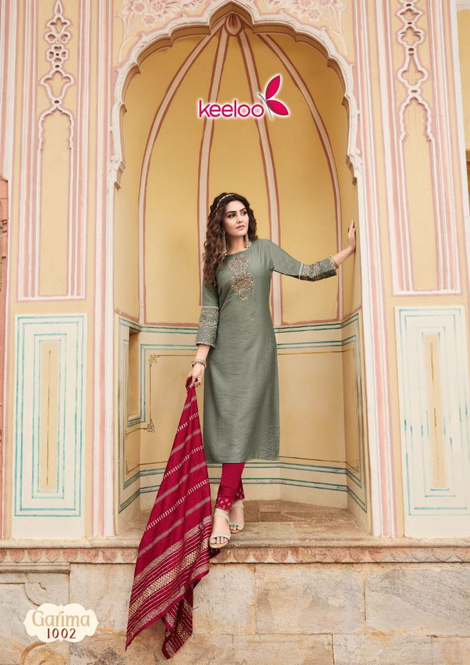 Keeloo Garima Festive Wear Wholesale Kurti With Bottom Dupatta Collection 